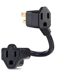 7 Outlet Surge Protector 6 Ft. Braided Cord - Black