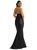 Criss Cross Halter Open-Back Stretch Satin Mermaid Dress - CS112