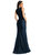 Square Neck Stretch Satin Mermaid Dress With Slight Train - CS113