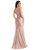 Square Neck Stretch Satin Mermaid Dress With Slight Train - CS113