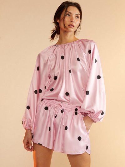 Cynthia Rowley Alice Silk Shorts - Pink Polka Dot product