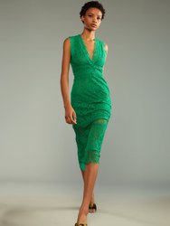 Audrey Lace Dress - Green - Green