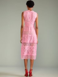 Audrey Lace Dress - Pink