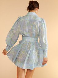 Baby's Breath Shirt Dress - Blue Baby Breath