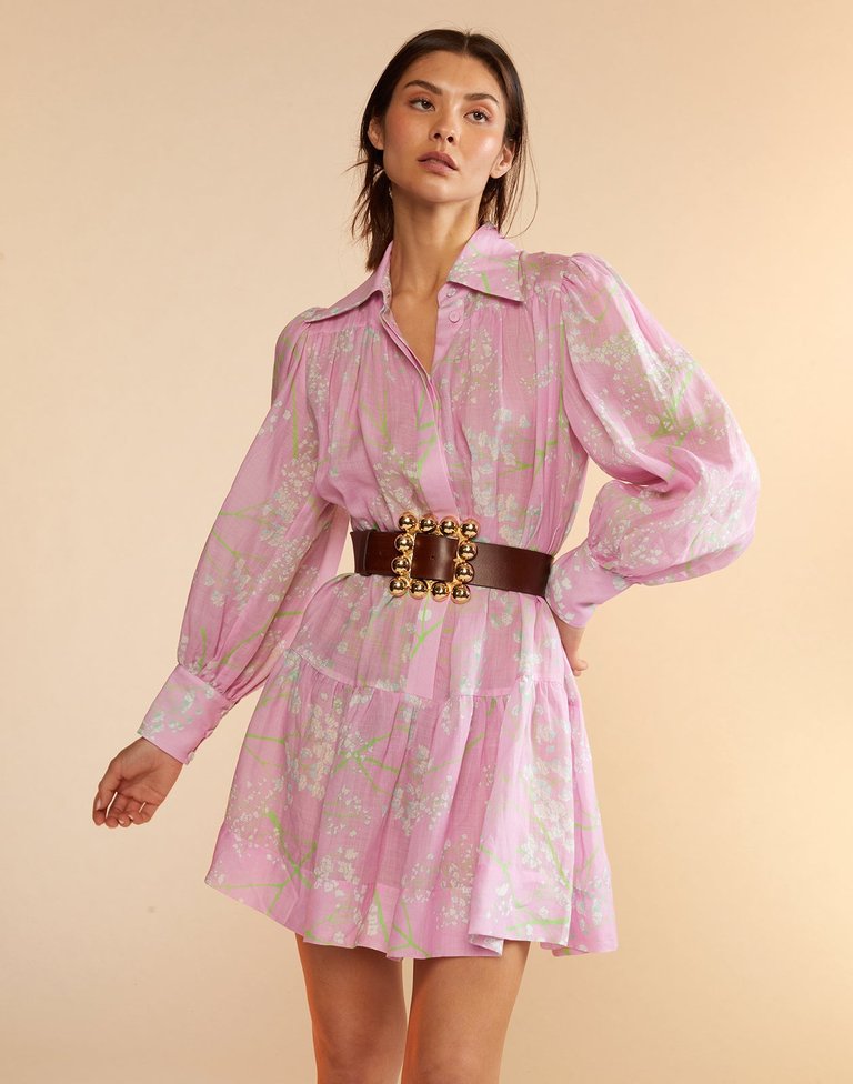 Baby's Breath Shirt Dress - Pink Baby Breath