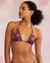 Becca String Bikini Top - Brown And Pink - Brown And Pink