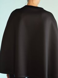 Bonded Capelet Sweatshirt - Black