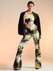 Bonded Fit and Flare Pant - Abstract