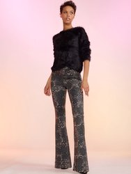 Bonded Fit and Flare Pant - Black Lace - Black Lace