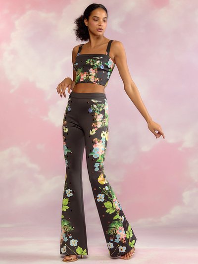 Cynthia Rowley Bonded Fit and Flare Pant - Floral Stud product