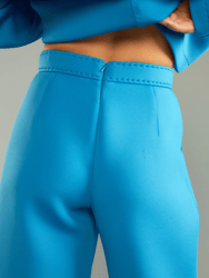 Bonded Pick Stitch Pants - Blue