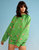 Bonded Pullover - Green Strawberry