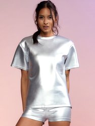 Bonded Tee - Silver - Silver