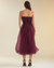 Buckle Up Silk Organza Dress - Burgundy