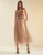 Buckle Up Silk Organza Dress - Camel