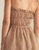 Buckle Up Silk Organza Dress - Camel