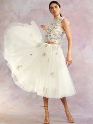 Butterfly Tulle Skirt - White