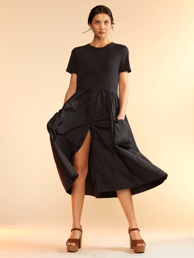 Cynthia Rowley Cargo Combo Tee Dress - Black product