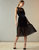 Carrie Organza Midi Dress - Black