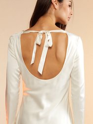 Charlotte Silk Dress - White