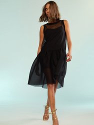 Chloe Organza Dress - Black