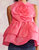 Chloe Organza Flower Top - Hot Pink