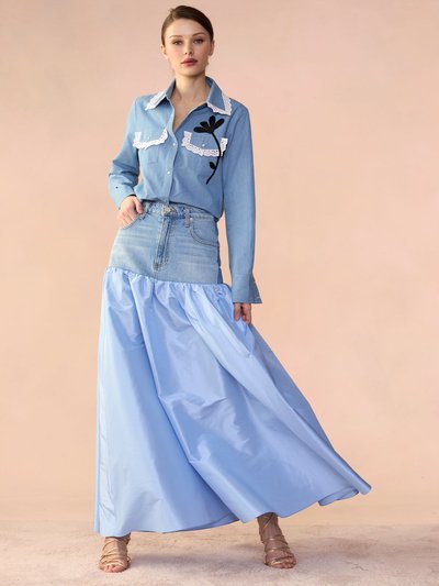 Cynthia Rowley Deconstructed Denim Taffeta Skirt product