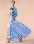 Deconstructed Denim Taffeta Skirt