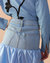 Deconstructed Denim Taffeta Skirt