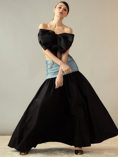 Cynthia Rowley Denim Taffeta Skirt - Black product