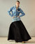 Denim Taffeta Skirt - Black