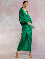 Dolman Sleeve Dance Dress - Green