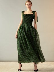 Evergreen Organza Dress - Olive Green