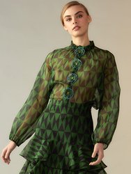 Evergreen Silk Organza Shirt