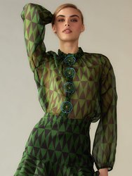 Evergreen Silk Organza Shirt