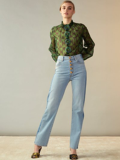 Cynthia Rowley Evergreen Silk Organza Shirt product