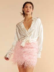 Feather Skirt - Light Pink