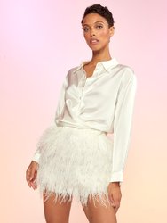 Feather Skirt - White
