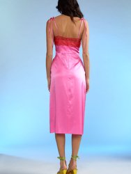 Iris Silk Slip Dress - Pink