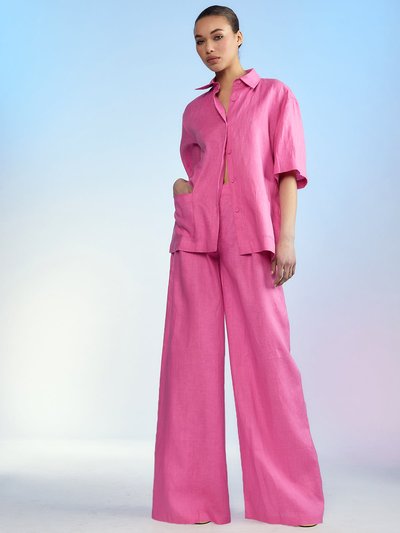 Cynthia Rowley Isola Linen Camp Shirt - Pink product