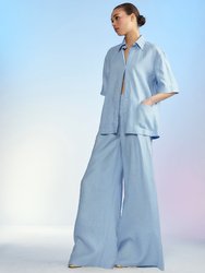 Isola Linen Pants - Blue