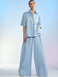 Isola Linen Pants - Blue - Blue