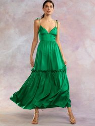 Kea Silk Dress - Green