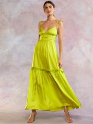 Kea Silk Dress - Yellow - Yellow