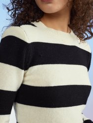 Kendal Cropped Sweater - Black&White