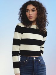 Kendal Cropped Sweater - Black&White