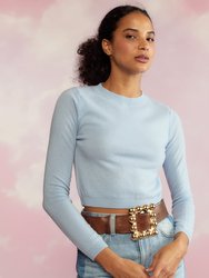 Kendal Cropped Sweater - Blue