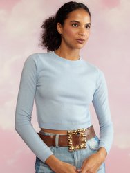 Kendal Cropped Sweater - Blue - Blue
