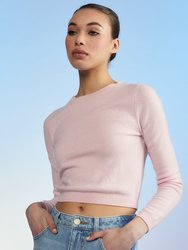 Kendal Cropped Sweater - Pink - Pink