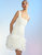 Kourtney Organza Flower Hem Dress - White